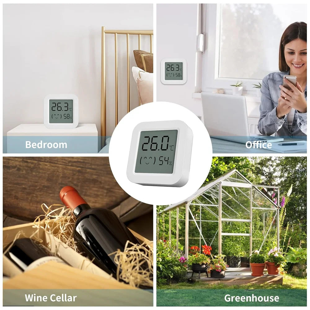 Thermomètre Hygromètre Digital Zigbee - Capteur Température et Humidité Intérieur - Compatible Alexa Google Home Assistant - Modèle TH03